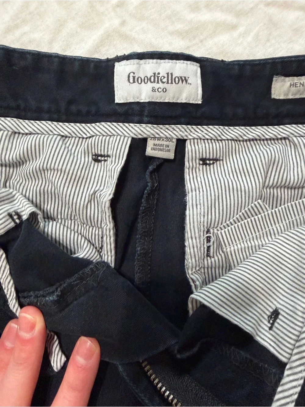 Goodfellow & Co Navy Blue Hennepin Chinos 28X30